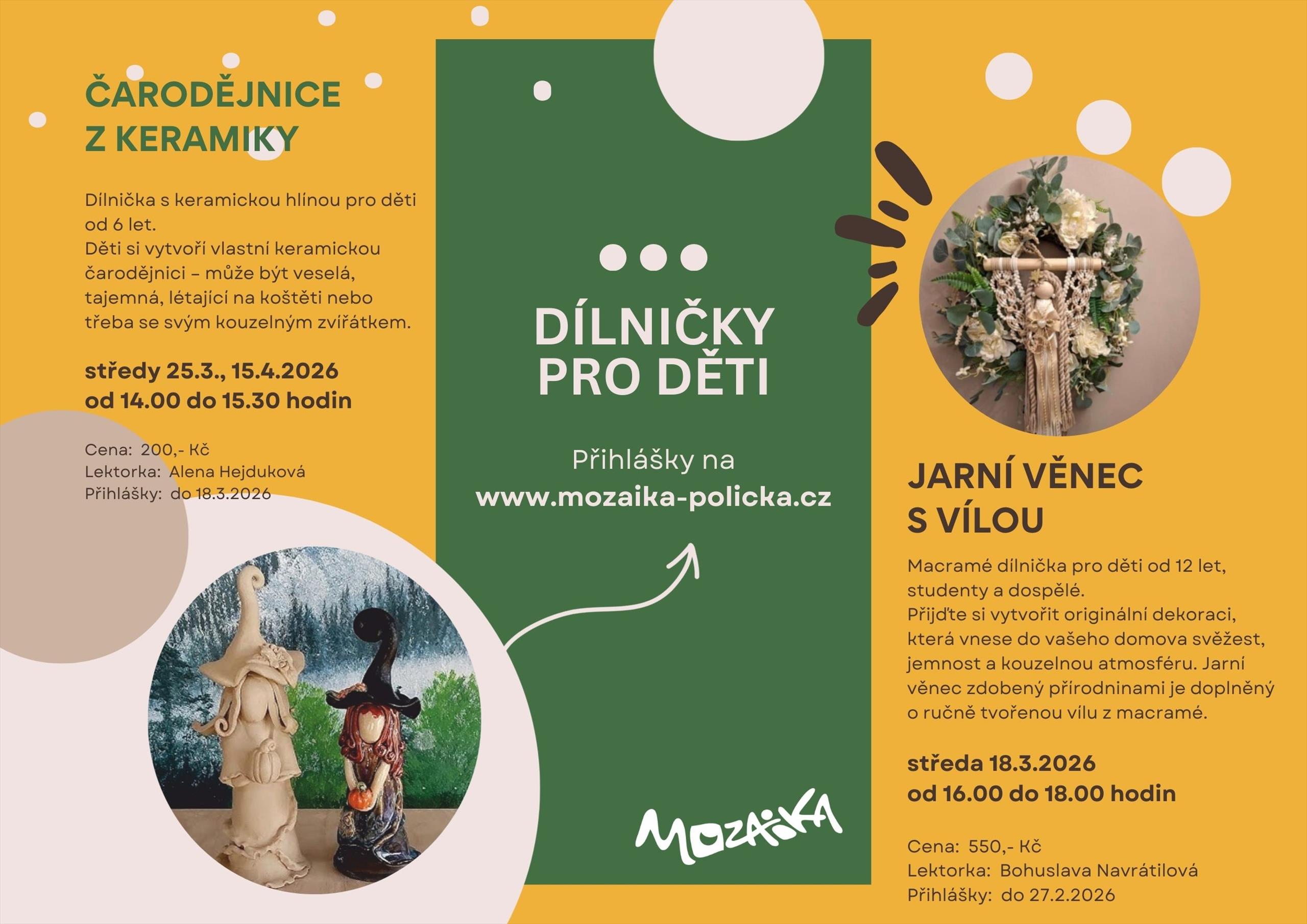 Březnové dílničky v Mozaice